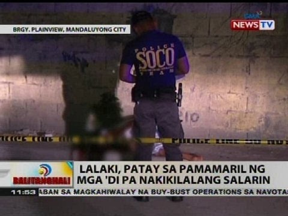 BT: Lalaki, patay sa pamamaril ng mga 'di pa nakikilalang salarin
