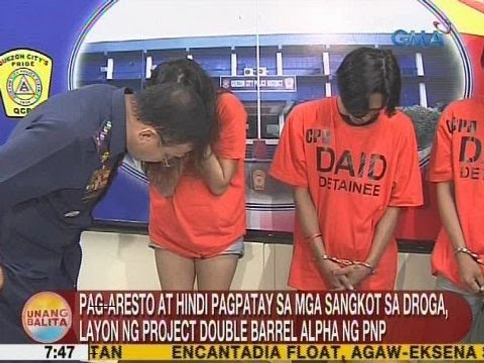 UB: Pag-aresto at hindi pagpatay sa mga sangkot sa droga, layon ng Project Double Barrel Alpha