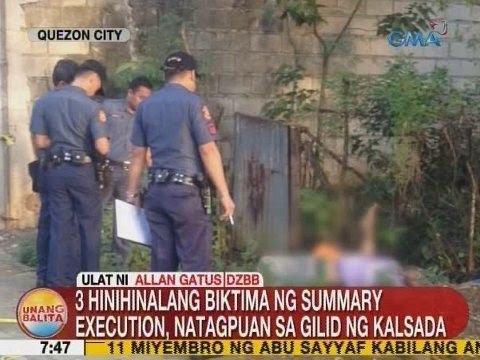 UB: 3 hinihinalang biktima ng summary execution, natagpuan sa gilid ng kalsada sa QC