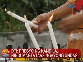 UB: DTI: Presyo ng kandila, hindi magtataas ngayong Undas