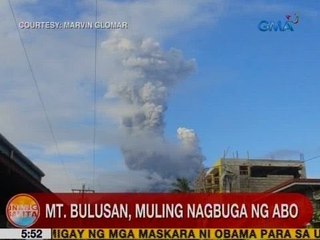 UB: Mt. Bulusan, muling nagbuga ng abo