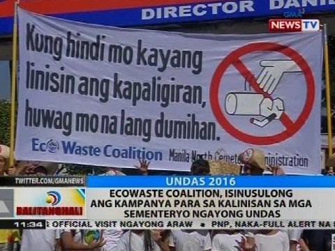 Ecowaste coalition, isinusulong ang kampanya para sa kalinisan sa mga sementeryo ngayong Undas