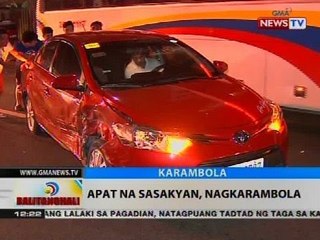 BT: Mariz Apat na sasakyan, nagkarambola