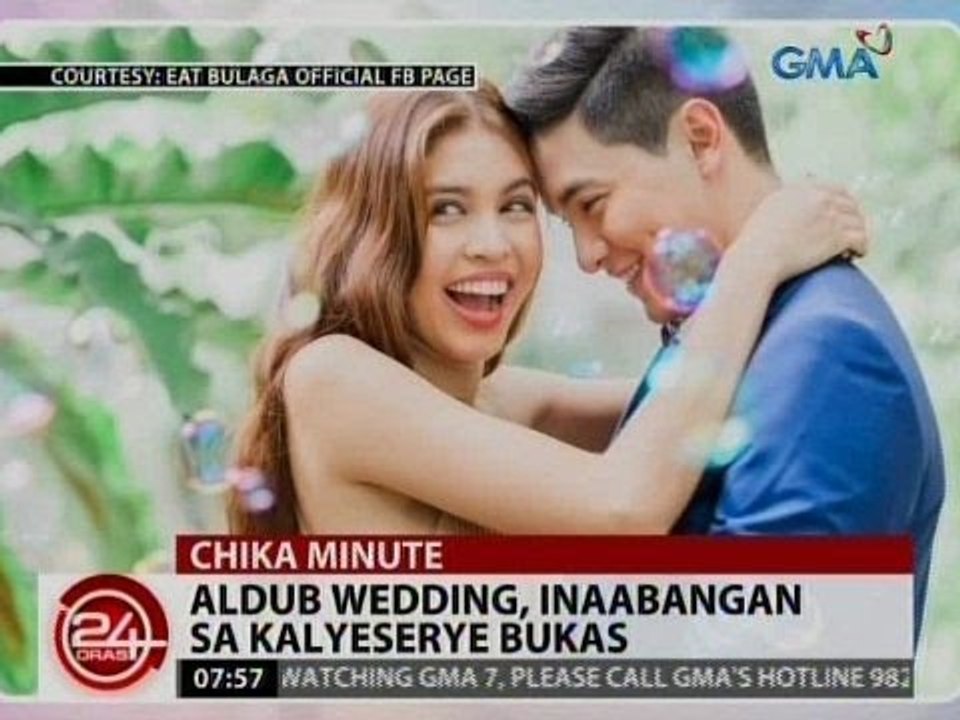 24 Oras: Aldub Wedding, inaabangan sa Kalyeserye bukas