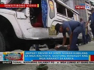Jeepney driver na hindi naman kabilang sa mga raliyista, gustong managot ang mga nanakit sa kanya