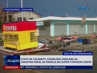 State of calamity, posibleng ideklara sa Cagayan dahil sa pinsala ng bagyong Lawin