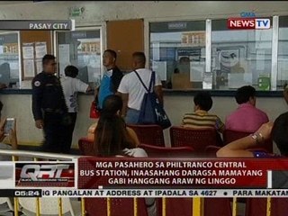 Mga pasahero sa Philtranco Central bus station, inaasahang daragsa mamayang gabi hanggang Linggo