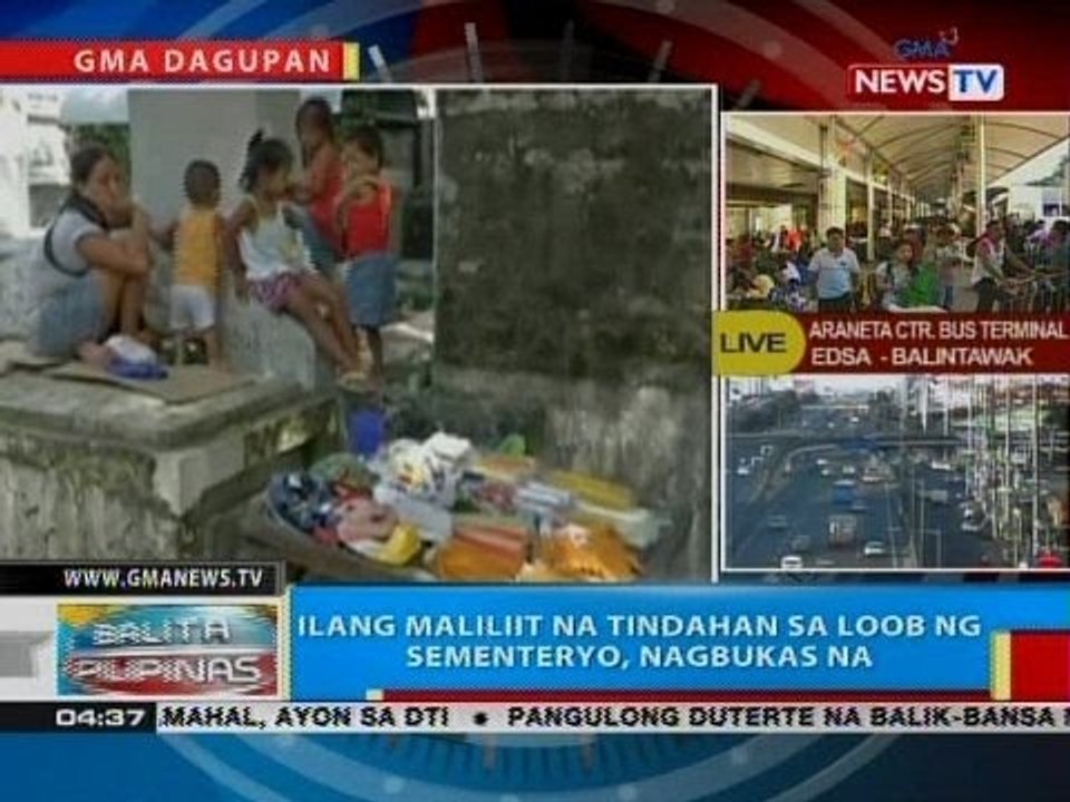 BP: Ilang maliliit na tindahan sa loob ng sementeryo, nagbukas na
