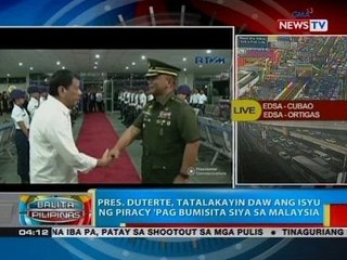 Pres. Duterte, tatalakayin daw ang isyu ng piracy 'pag bumisita siya sa Malaysia