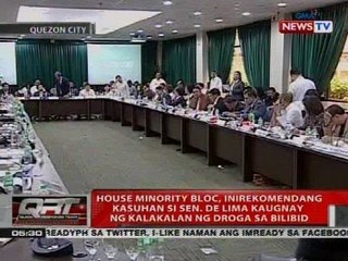 House minority bloc, inirekomendang kasuhan si Sen. de Lima kaugnay ng kalakalan ng droga sa Bilibid