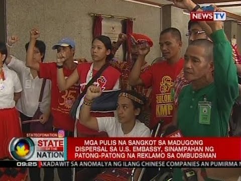 Mga pulis na sangkot sa madugong dispersal sa US Embassy, sinampahan ng patong-patong na reklamo