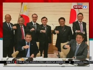 Japanese PM Shinzo Abe, ginaya ang signature fist pose ni Pres. Duterte