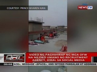 Video ng paghihirap ng mga OFW na niloko umano ng recruitment agency, viral sa social media