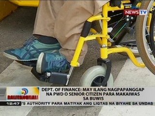 Dept. of Finance: May ilang nagpapanggap na PWD o senior citizen para makaiwas sa buwis