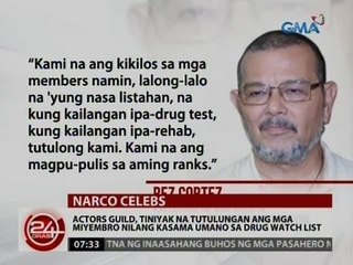 24 Oras: Actors guild, tiniyak na tutulungan ang mga miyembro nilang kasama umano sa drug watch list