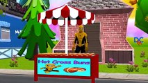 Yellow Spiderman Cartoon Singing Hot Cross Buns Nursery Rhymes For Kids And Children