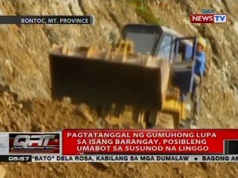 QRT: Pagtatanggal ng gumuhong lupa sa isang barangay, posibleng umabot sa susunod na linggo