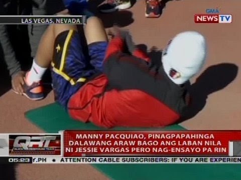 Pacquiao, pinagpapahinga dalawang araw bago ang laban nila ni Vargas pero nag-ensayo pa rin
