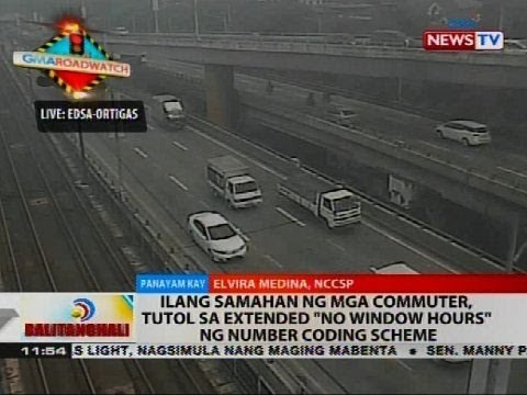 Ilang samahan ng mga commuter, tutol sa extended 'no window hours' ng number coding scheme