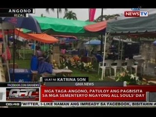 Mga taga-Angono, patuloy ang pagbisita sa mga sementery ngayong all souls' day