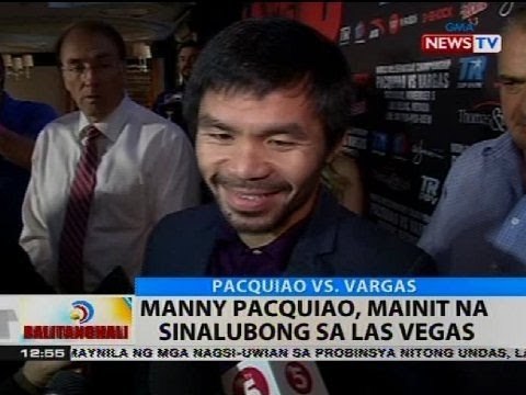 Manny Pacquiao, mainit na sinalubong sa Las Vegas
