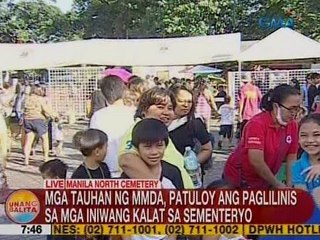 UB: Mga tauhan ng MMDA, patuloy ang paglilinis sa mga iniwang kalat sa sementeryo