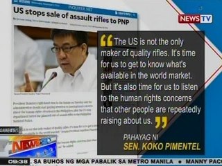 NTG: Pimentel: Panahon nang pakinggan ang panawagan ng ibang bansa kaugnay sa human rights