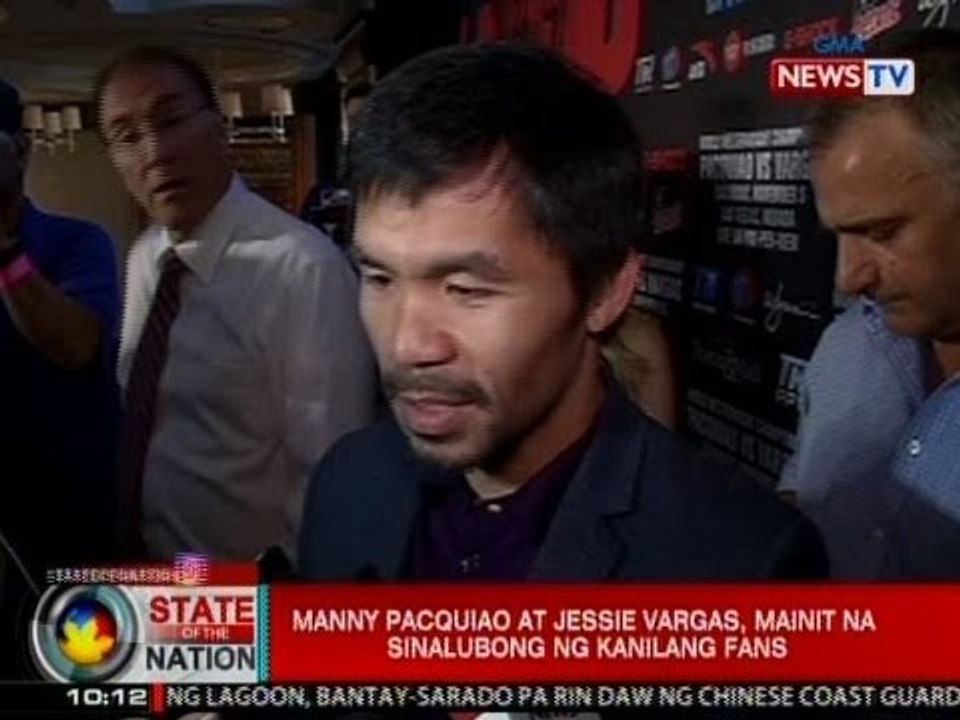 SONA: Manny Pacquiao at Jessie Vargas, mainit na sinalubong ng kanilang fans