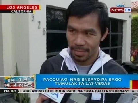 BP: Pacquiao, nag-ensayo pa bago tumulak sa Las Vegas