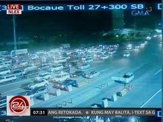24 Oras: Ilang bahagi ng NLEX, nagkakaroon na ng buildup ng mga sasakyan