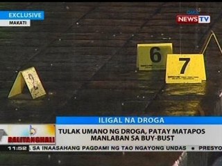 BT: Tulak umano ng droga, patay matapos manlaban sa buy-bust