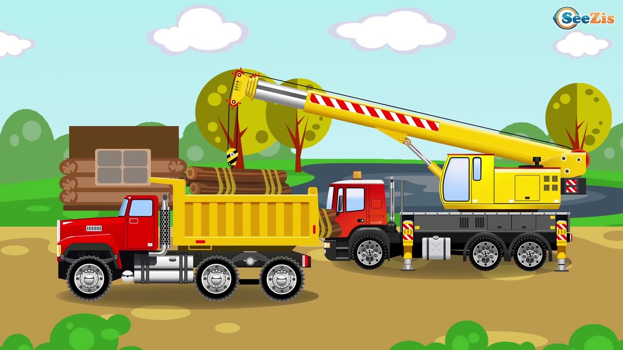 The Blue Police Car and The Tow Truck - Service Vehicles. Little Cars & Trucks Cartoon for kids