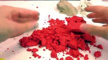 Kinetic Sand Français – Comparaison entre différentes sortes et différentes couleurs!!!!