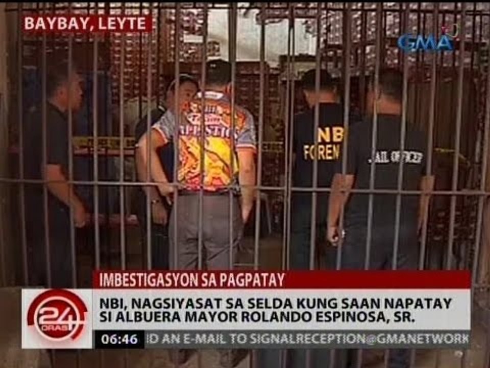 24 Oras: NBI, nagsiyasat sa selda kung saan napatay si Albuera Mayor Rolando Espinosa, Sr.