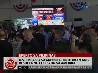 24 Oras: U.S. Embassy sa Maynila, tinutukan ang resulta ng eleksyon sa Amerika
