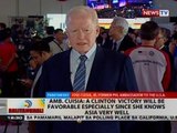 Amb. Cuisia: A Clinton victory will be favorable especially since she knows Asia very well