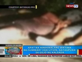 BP: Apat na hinihinalang biktima ng summary execution, natagpuan sa gilid ng kalsada