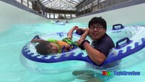 WATERPARK WAVE POOL Family Fun Outdoor Amusement Giant Waterslides Ryan ToysReview-PART1