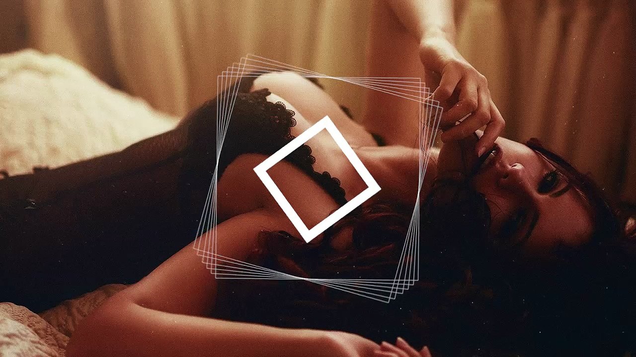 Beautiful girl with deep house music