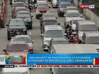 BP: Mas mahigpit na pagpapatupad sa patakaran sa paggamit ng motorcycle lanes, sinimulan na