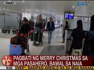 UB: Pagbati ng 'Merry Christmas' sa mga pasahero, bawal sa NAIA