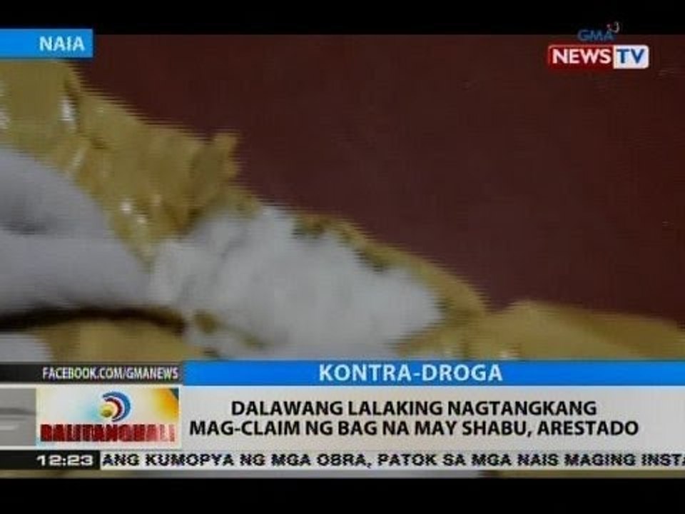 BT: 2 lalaking nagtangkang mag-claim ng bag na may shabu, arestado