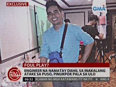 Engineer na namatay dahil sa inakalang atake sa puso, pinukpok pala sa ulo