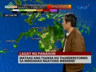 24 Oras: Mataas ang tsansa ng thunderstorms sa Mindanao ngayong weekend