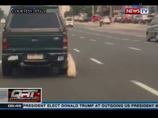 QRT: Video ng asong nakakaladkad habang nakatali sa sasakyan, viral