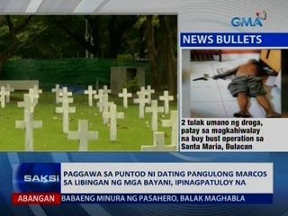 SAKSI: Paggawa sa puntod ni dating Pang. Marcos sa LNMB, ipinagpatuloy na