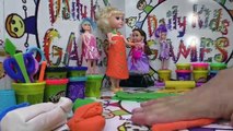 Play Doh Oyun Hamuru ile Anna-Elsa Bebek Giydirme