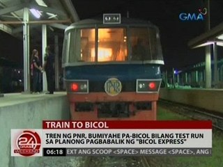 Tren ng PNR, bumiyahe pa-Bicol bilang test run sa planong pagbabalik ng 'Bicol Express'