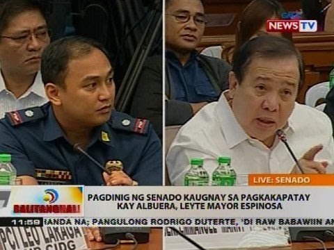 Pagdinig ng Senado kaugnay sa pagkakapatay kay Albuera, Leyte Mayor Espinosa
