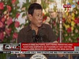 Pres. Duterte, dati nang inihayag ang kanyang suporta sa paghimlay kay ex-Pres. Marcos sa LNMB